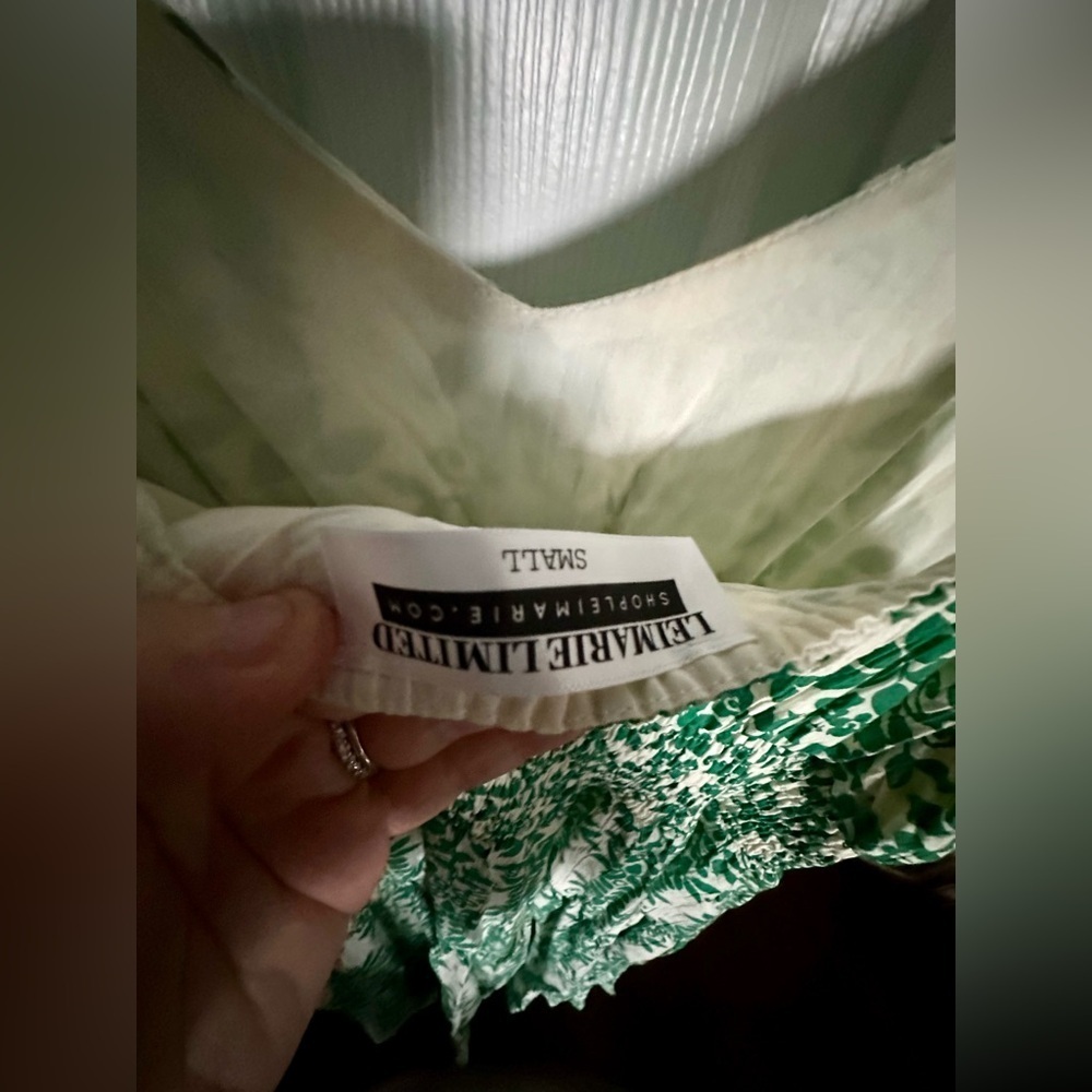 ‼️RARE‼️🎸LeiMarie🎸🔥NWT🔥Skies Are Blue MIDI Sundress in Kelly Green/White—S - Picture 13 of 16